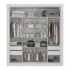 Wardrobe Mp4263 2 Sliding Doors With 4 Drawers  218*200*51Cm White / Lacca Smoke (Limited 3 Months Warranty)