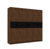 Wardrobe Rome 6 Doors Walnut (Limited 3 Months Warranty)