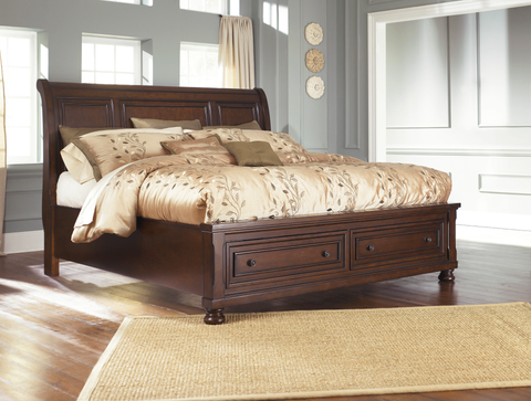 BED PORTER KING SLEIGH BED STORAGE 3P B697