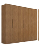 Wardrobe Atrice D66010K_134 6 Doors With 6 Drawers  W267*230*55Cm Almond  (Limited 3 Months Warranty
