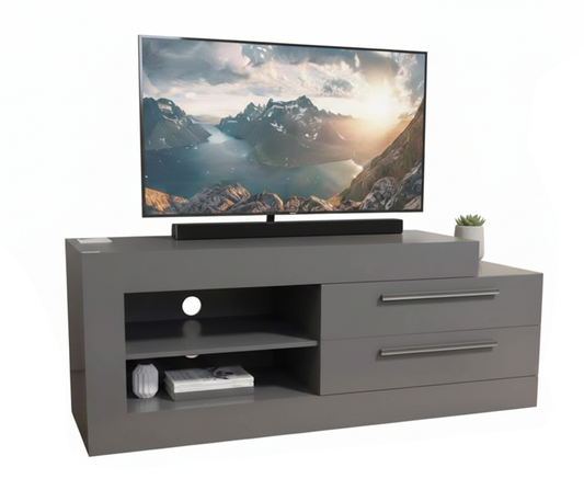 Tv Stand 477.658 Up To 60  61.5*165.5*47Cm Grafite/Black  (Limited 3 Months Warranty)