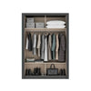 Wardrobe Darvi Ref 1182 2 Sliding Doors 120*206*45.9Cm Black  (Limited 3 Months Warranty)