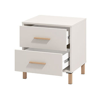 Night Stand Belfort 2 Drawers  48*40*52Cm Off White  (Limited 3 Months Warranty)