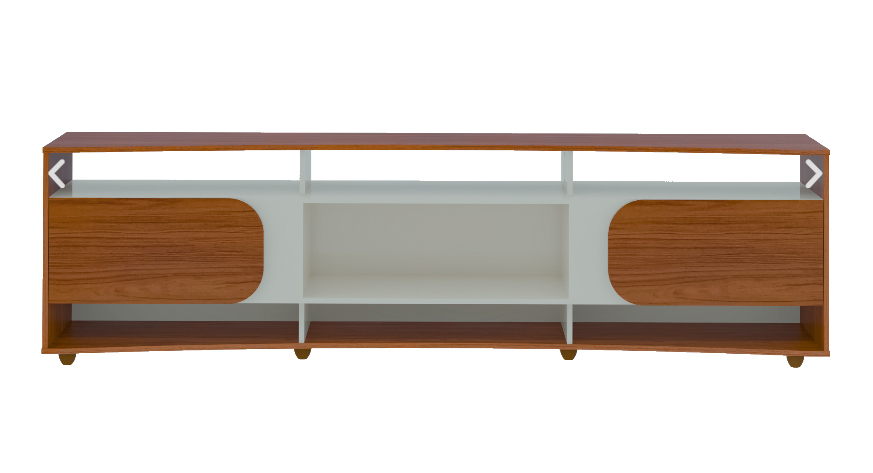 Tv Stand Elegance 4502 Up To 86 / 2 Doors Limited3 Months Warranty 220*44*61.5Cm Cedar/ Off White
