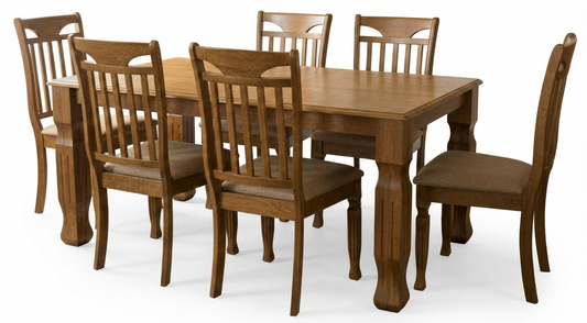 Dining Set Hu31389 Table + 6 Chairs ( Limited 3 Months Warranty )