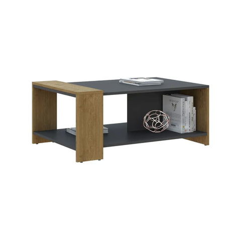 Coffee Table 706 Centre  37.5*91.5*60Cm Graphite/Freijo (Limited 3 Months Warranty)