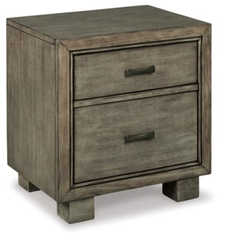 NIGHT STAND ARNETT 2 DRAWER B552-92 57.7CM*54.9MC*40.6CM GRAY