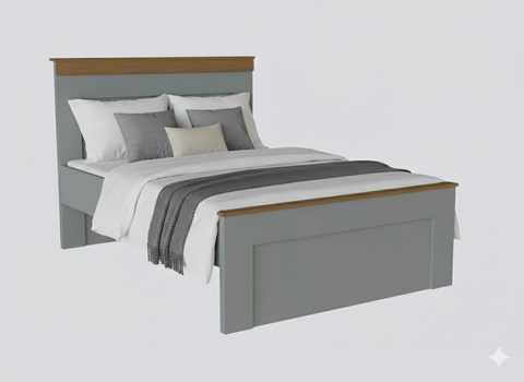 Beds England En G 10-2138 Double bed 138*188Cm Corda/ Freijo (Limited 3 Months Warranty)