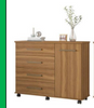 Commode Flora 4130/134 4 Drawers With 1 Door 125*101*45 Cm Almond ( Limited 3 Months Warranty  )