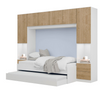 Wardrobe 3749.0005 With Wall Cabinet And Bunk Bed  213*283*95Cm White  (Limited 3 Months Warranty)