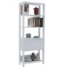 Bookcase Match 4372 4 Shelves  63*32*166Cm White (Limited 3 Months Warranty)