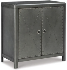 LIVING ROCK RIDGE ACCENT CABINET A4000033 91.4CM*89.2CM*40.6CM GUNMETAL FINISH