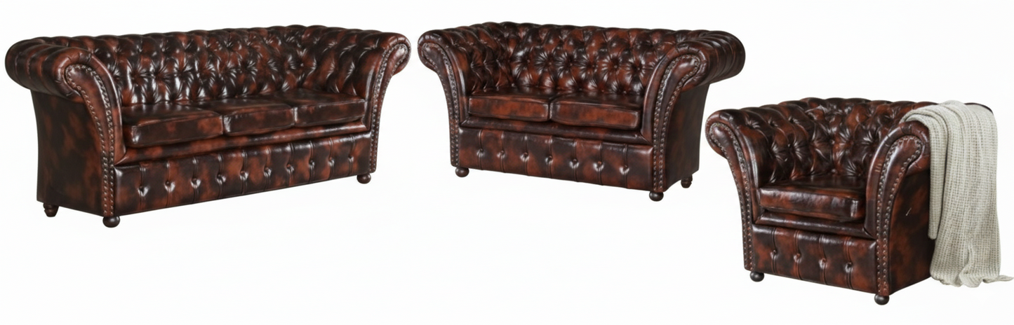 Sofa Royal 1509 321 Wooden Legs 85.0Cm* 229.0Cm*95.0Cm Pu 5281A(Brown)