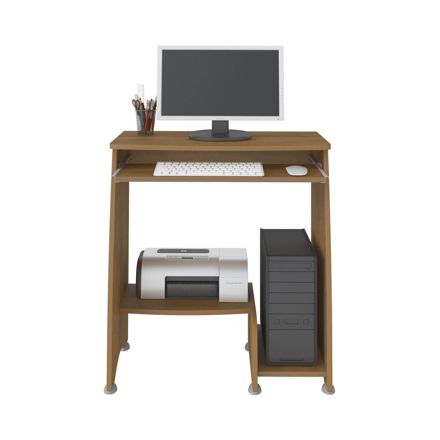 Office Table Pixel 3802 Computer Desk With Cpu Space And Keyboard Slides  69*40*74.5Cm Pine (Limited 3 Months Warranty)