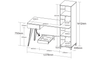 Office Table Fusion 6277 One Drawer With 2 Shelves  137.8*60.3*141.2Cm Concrete / Black  (Limited 3 Months Warranty)