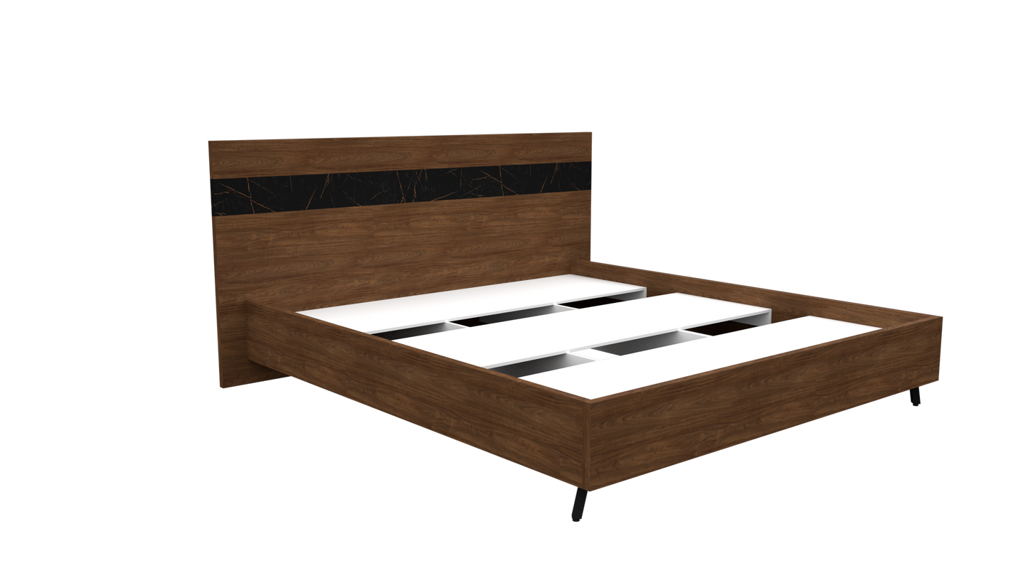 Beds Rome King 180*200 Walnut (Limited 3 Months Warranty)