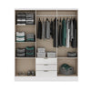 Wardrobe Troy Ref1151 6 Doors With 3 Drawers 180*206*46.5Cm Freijo/Titanium (limited 3 months warranty)