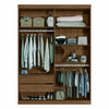 Wardrobe Buriti 162448P 4 Doors  Jatoba/Grafite  (Limited 3 Months Warranty)