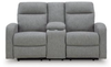 SOFA DBL RECLINER LOVESEAT W CONSOLE MOREAU PLACE 4220494