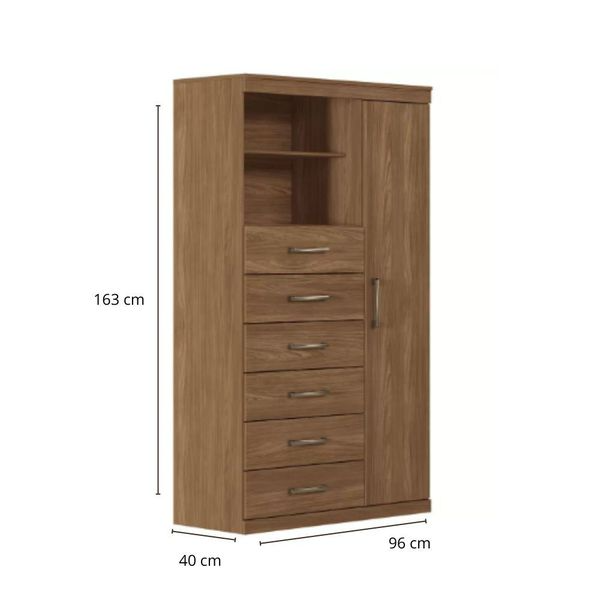 Commode Maraba 1 Door+6 Drawers 164.0Cm*40.0Cm*96.0Cm  Lacquered (Limited 3 Months Warranty)
