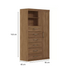Commode Maraba 1 Door+6 Drawers 164.0Cm*40.0Cm*96.0Cm  Lacquered (Limited 3 Months Warranty)