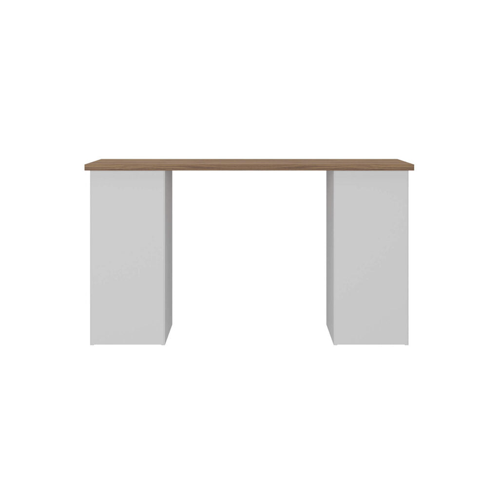 Office Table Due 6023 Desk  With 10 Drawers  136*45.4*75.3Cm Nogal/ White  (Limited 3 Months Warranty)