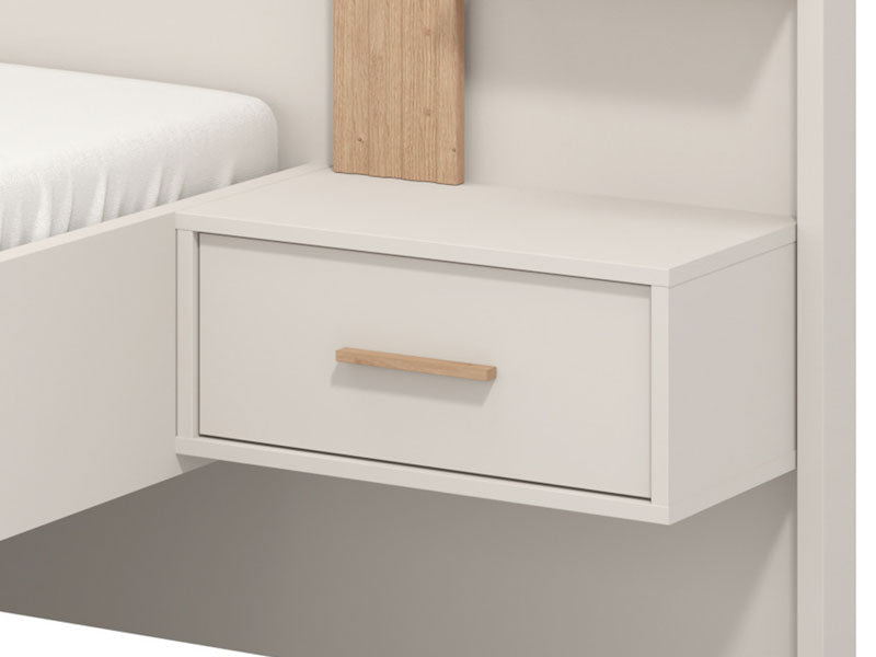 Beds Belfort 160 Plus 11013699 160*200 Night Stand Included  Off White  (Limited 3 Months Warranty)