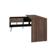 Office Table Dubai 6132 Desk  135.6*136.5*75Cm Brown / Black  (Limited 3 Months Warranty)