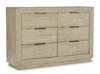 DRESSER HENNINGTON 6 DRAWERS B756-31 105.7CM*160.6CM*45.7CM BISQUE