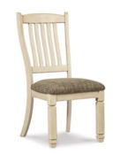 CHAIR DINING UPH SIDE CHAIR (2/CN) BOLANBURG D647-01 100.9CM*50.1CM*64.1CM ANTIQUED WHITE