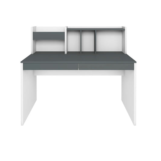 Office Table France 6124 Desk  135*60*114.5Cm Gray/White (Limited 3 Months Warranty)