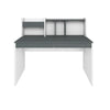Office Table France 6124 Desk  135*60*114.5Cm Gray/White (Limited 3 Months Warranty)