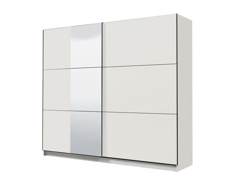 Wardrobe Sierra 240 Og 2 Doors Sliding  210*63*210 White  (Limited 3 Months Warranty)