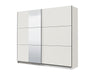 Wardrobe Sierra 240 Og 2 Doors Sliding  210*63*210 White  (Limited 3 Months Warranty)