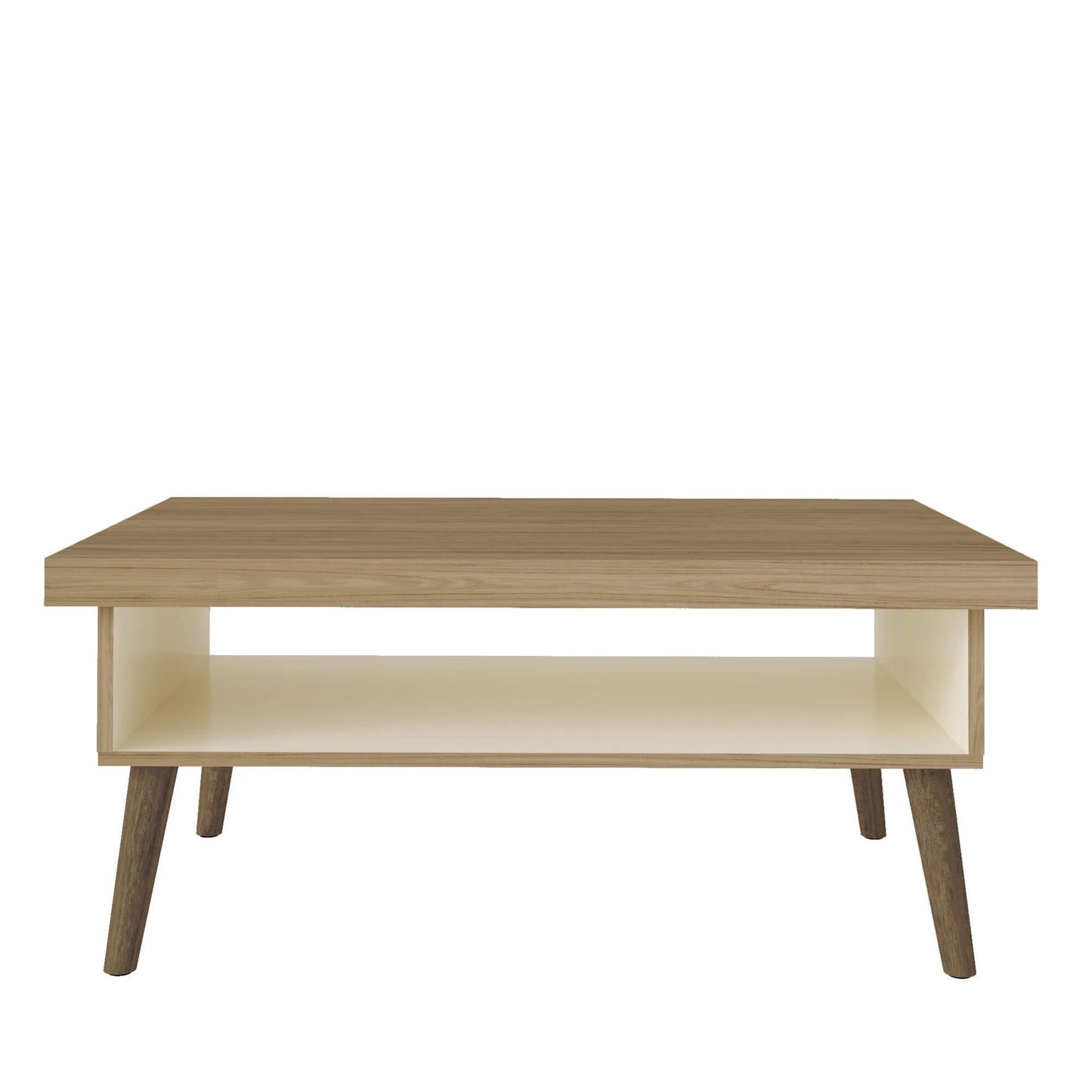 Coffee Table Lucca 4150 Retro Design  91*59*44.5Cm Oak/Off White  (Limited 3 Months Warranty)