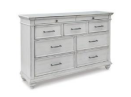 DRESSER KANWYN NINE DRAWERS B777-31 103.5CM*162.5CM*45.7CM WHITEWASH