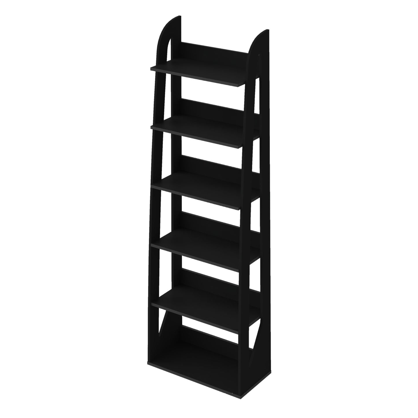 Bookcase Floripa 4364 6 Shelves  60*30*183.5Cm Black (Limited 3 Months Warranty)