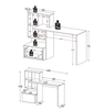 Office Table Mp6003.0001 With Drawer  106.2*149*48Cm Rustic / White  (Limited 3 Months Warranty)