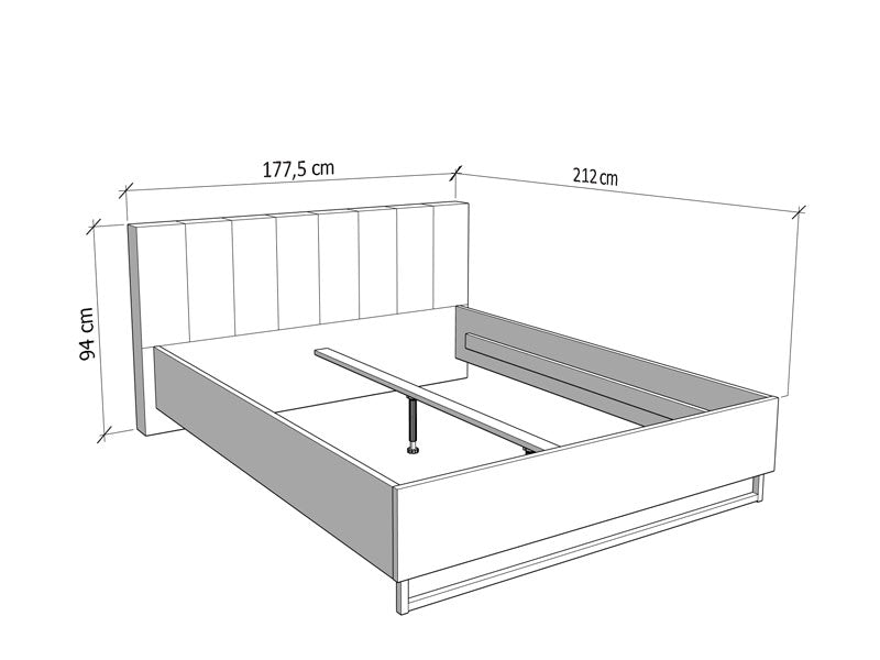 Beds Sardinia 160*200  94.0Cm*177.5Cm*212.0Cm  (Limited 3 Months Warranty)