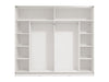 Wardrobe Sierra 240 Og 2 Doors Sliding  210*63*210 White  (Limited 3 Months Warranty)