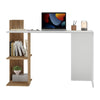 Office Table Mp6002.001 1 Shelve  90.5*121.5*45Cm White/Rustic  (Limited 3 Months Warranty)