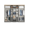 Wardrobe Absolut Plus Glass 5517 7 Doors + 8 Drawers  W288Cm* H233M * D55Cm Grafite/Almendra (Limited 3 Months Warranty)