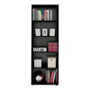Bookcase Multy 4146 Five Shelves  60*30*180Cm Black  (Limited 3 Months Warranty)