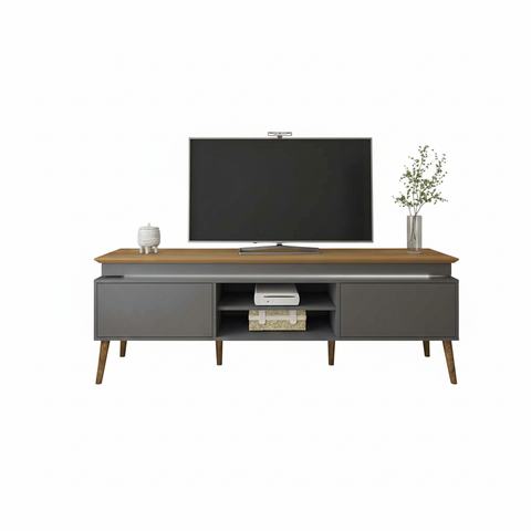 Tv Stand Lumina 4378 Up To 75 / 2 Doors  180*41.5*62.5Cm Oak/Graphite (Limited 3 Months Warranty)