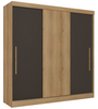 Wardrobe Vision 5872 3 Sliding Doors  W200*H200*D55Cm Cappucinno/Cacau (Limited 3 Months Warranty)