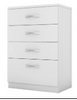 Commode Astral 4460/03 4 Drawers 62*86*41 Cm White (  Limited 3 Months Warranty )