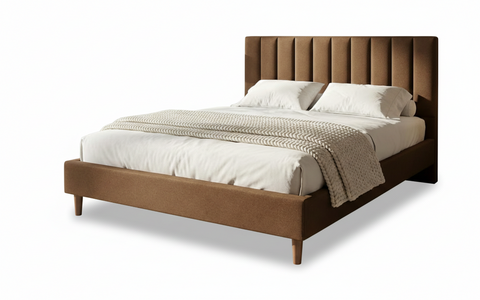 Beds Sf1068 1009-28 King 180*200  Linen Brown (Limited 3 Months Warranty)
