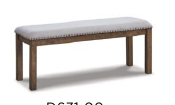 DINING  UPH BENCH MORIVILLE D631-00