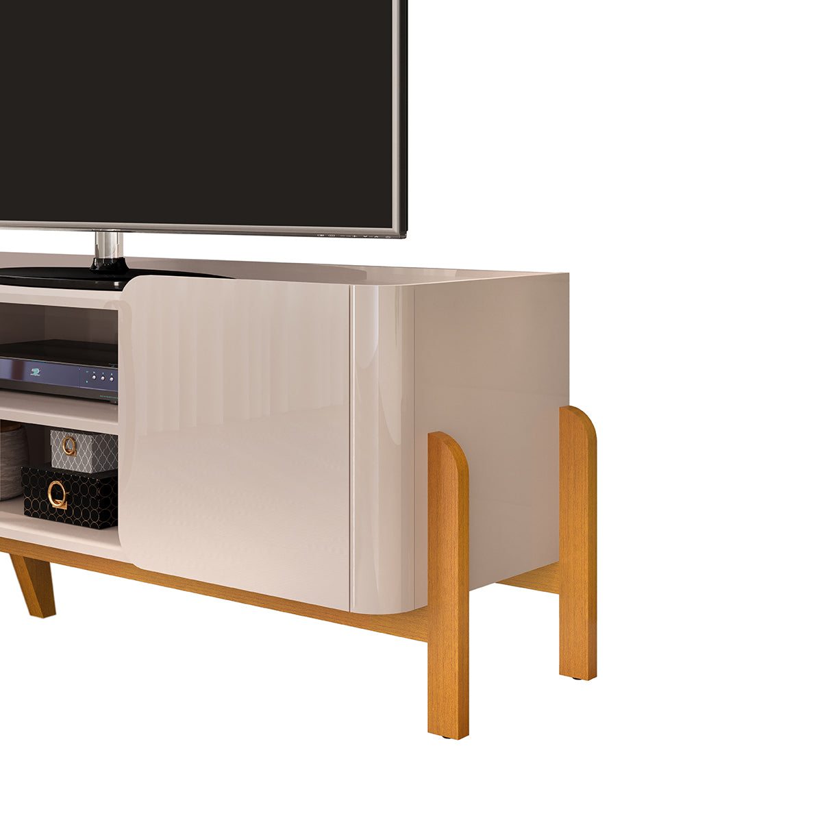 Tv Stand Cher 35790262  180*60.5*44.5Cm Off White  (Limited 3 Months Warranty)