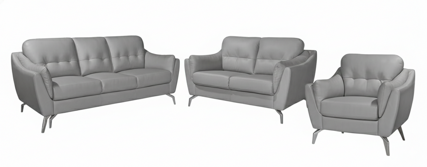 Sofa Santino 1918 321 Metal Legs 95.3Cm*207Cm*91.0Cm Pu 8016 (L/Grey)
